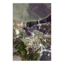 New Orleans Flooded - Sat View - Katrina Relief posters by KiDAcE New Orleans Flooded - Sat View - Katrina Relief posters