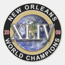 New Orleans Football World Champions 2009 Stickers stickers