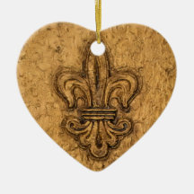 New Orleans French Fleur de Lis Christmas Ornaments