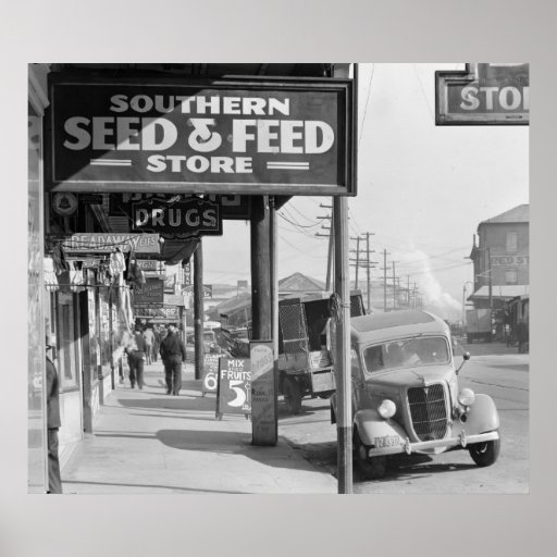 New Orleans French Market: 1935 Print