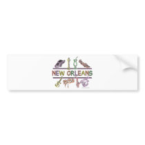 New-Orleans-ICONS- copy Bumper Sticker