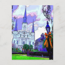 New Orleans Jackson Square at Christmas postcards