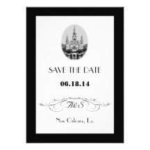 New Orleans Jackson Square Save the Date Cards