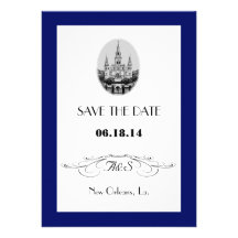 New Orleans Jackson Square Save the Date Cards