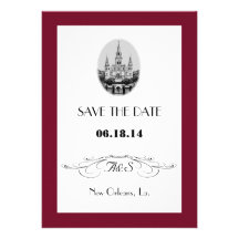 New Orleans Jackson Square Save the Date Cards