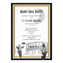 New Orleans Jazz Mardi Gras Custom Announcement