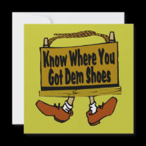 New Orleans Know Where You Got Dem Shoes invitations