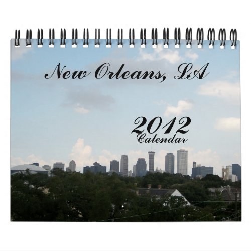 New Orleans, LA, 2012, Calendar calendar
