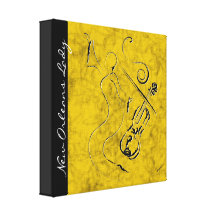New Orleans Lady - Violin on Wrapped Canvas - Gold Gallery Wrap Canvas