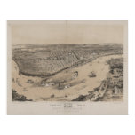 new orleans, louisana, 1851, birdseye view,