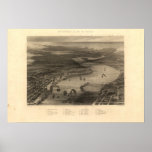 New Orleans Louisana 1863 Antique Panoramic Map Print