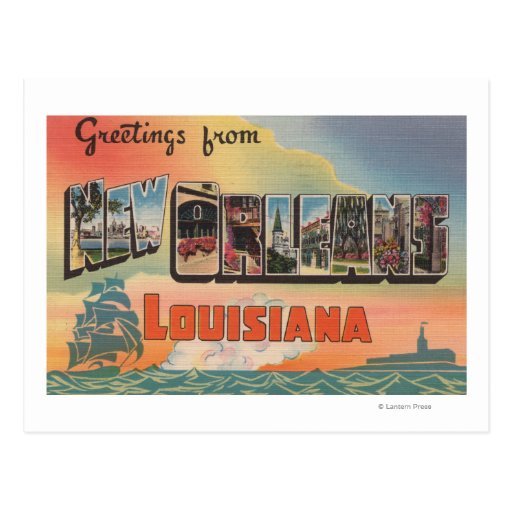 New Orleans, Louisiana Large Letter Scenes Postcard Zazzle