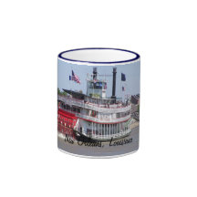 New Orleans Louisiana Mississippi River Boat Mug
