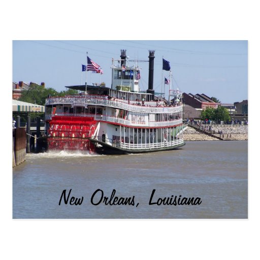 New Orleans Louisiana Mississippi River Boat Post Card