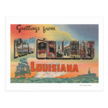 New Orleans, Luisiana - escenas grandes de la letr Postal
