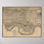 New Orleans MAp 1849 Posters