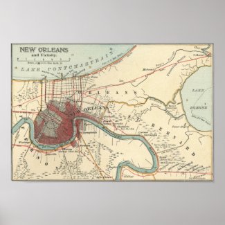 New Orleans MAp 1900 print
