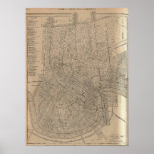 New Orleans Map 1908 Print