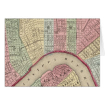New Orleans Map by Mitchell Greeting Card