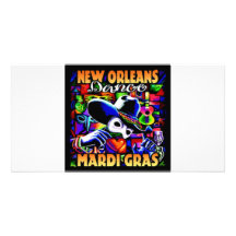 New Orleans Mardi Gras #010 Photo Card Template