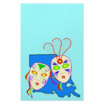 New Orleans Mardi Gras Fat Tuesday Mask Stationery