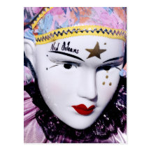 New Orleans Mardi Gras mask Post Card
