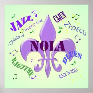 New Orleans Music Poster print