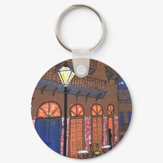 New Orleans Night Cafe keychain