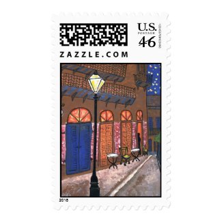 New Orleans Night Cafe, Pirates Alley stamp