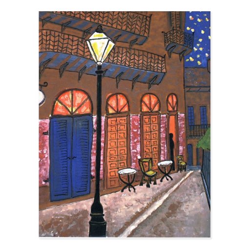 New Orleans Night Cafe Post Card