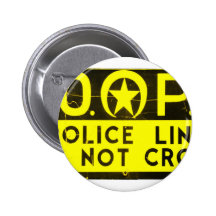 New Orleans NOPD Police Line Sign - Black & Gold Pins
