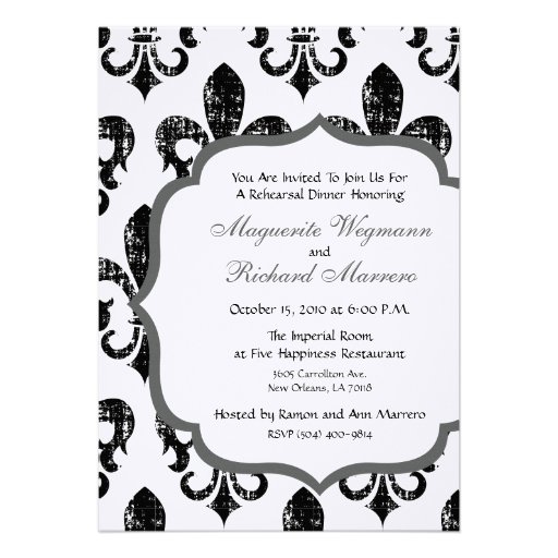 New Orleans Rehearsal Dinner Invitation