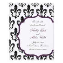 New Orleans Save the Date - Purple invitations