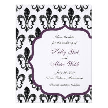 New Orleans Save the Date - Purple Personalized Invitations
