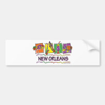 NEW-ORLEANS-SQUARES-eps copy Bumper Sticker