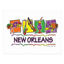 NEW-ORLEANS-SQUARES-eps copy Postcard