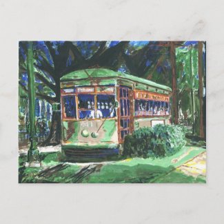 New Orleans St. Charles Streetcar Postcard