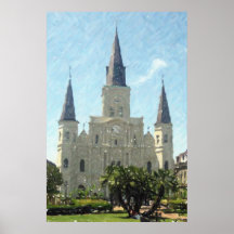 New Orleans St Louis Cathedral Poster Print