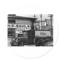 New Orleans street corner  Louisiana Round Sticker