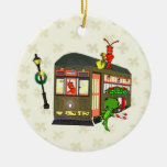 New Orleans Streetcar Crawfish Gator Ornament