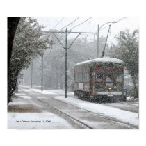 New Orleans Streetcar Snow posters by cillalashley New Orleans Streetcar Snow posters