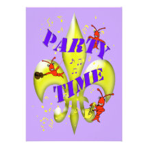 New Orleans themed Party Invitation