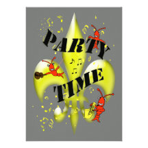 New Orleans themed Party Invitation