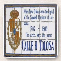 New Orleans Toulouse St Mural cork coasters