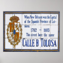 New Orleans Toulouse St Tile Mural posters