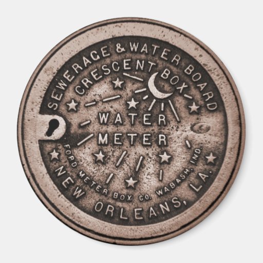 New Orleans Water Meter Cover Fridge Magnets
