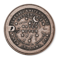 New Orleans Water Meter Cover magnets by figstreetstudio New Orleans Water Meter Cover magnets