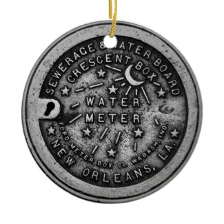 New Orleans Water Meter Cover Replica ornament