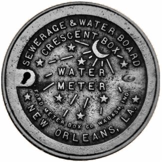 New Orleans Water Meter Cover Replica photosculpture