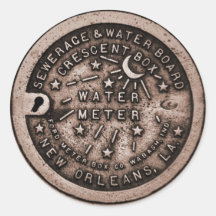 New Orleans Water Meter Cover Sticker